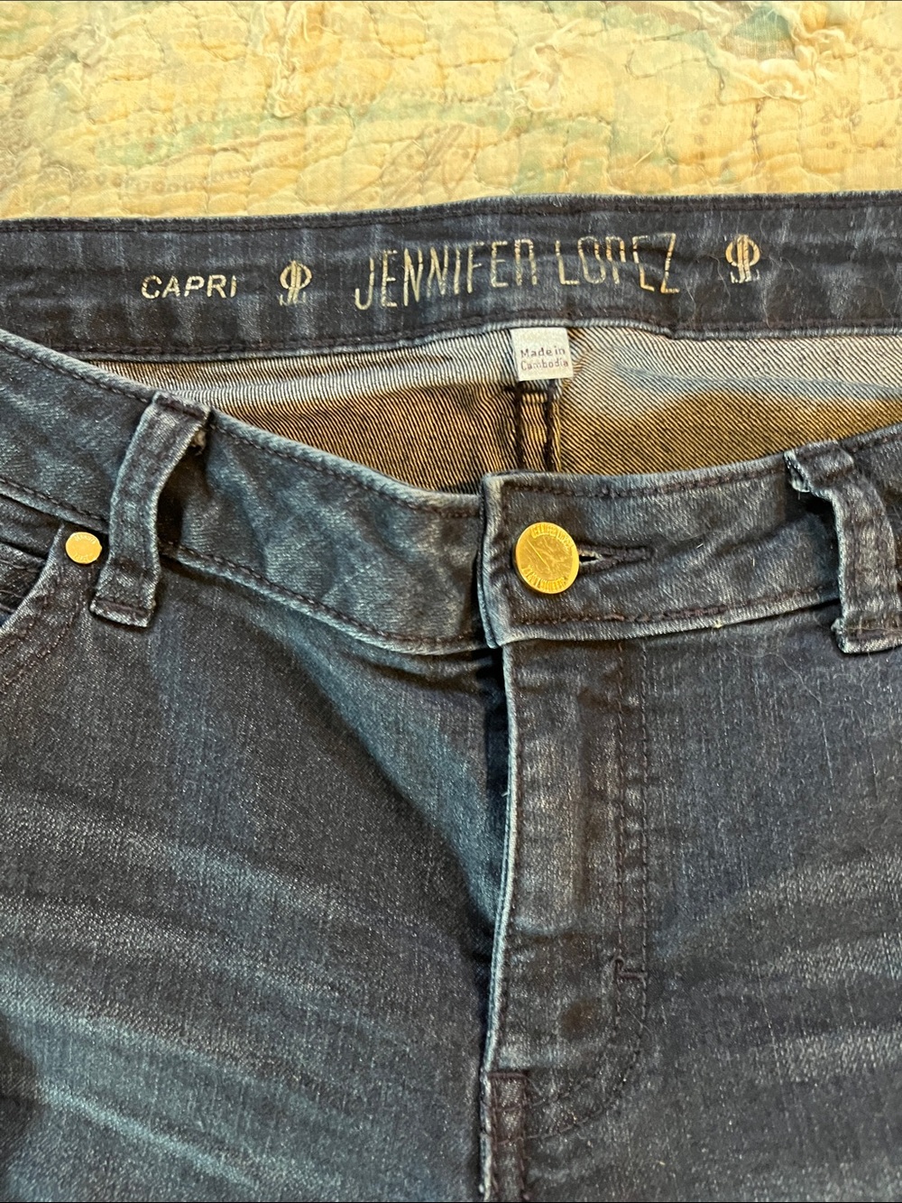 Jennifer Lopez Dark Indigo Crop Ankle Jeans - Picture 2 of 5